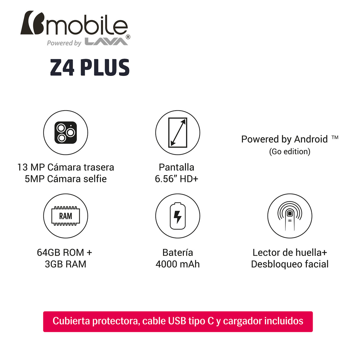 Bmobile Lava Z4 Plus + SIM Card